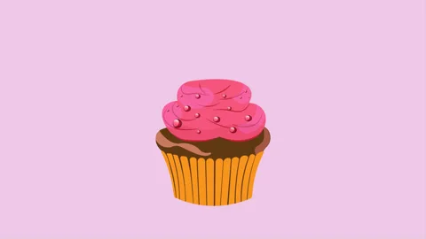 Cupcake graphic animation Stock Footage 276490449
