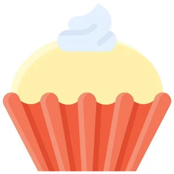 Cupcake icon, Bakery and baking related vector Illustrazione stock