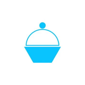 Cupcake icon flat. Stock Illustration