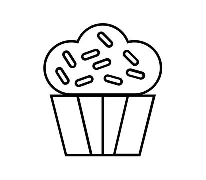 Cupcake icon illustrated in vector on white background cupcake icon illust... Foto stock
