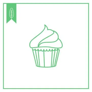 Cupcake icon 스톡 일러스트