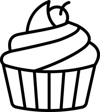 Cupcake icon. Stock Illustration