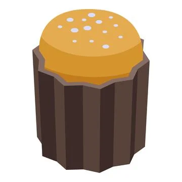 Cupcake icon, isometric style Stockillustratie