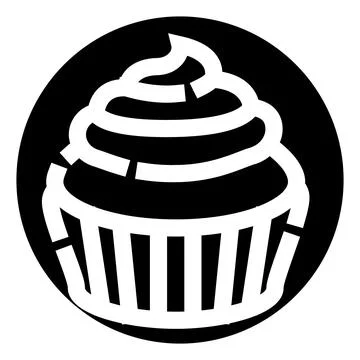 Cupcake icon representing sweet bakery dessert treat Stock-Illustration
