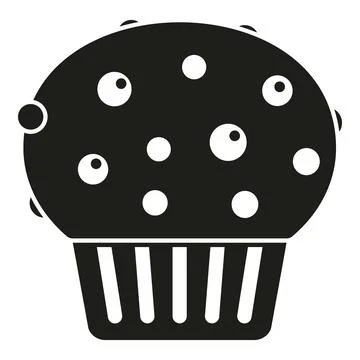 Cupcake icon simple vector. Cake food 스톡 일러스트
