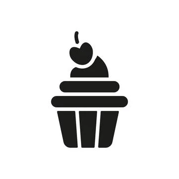 Cupcake icon vector design templates simple and modern Stock Illustration