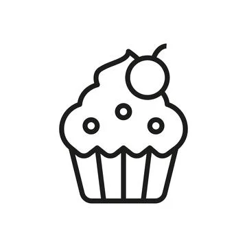 Cupcake icon vector design templates simple and modern Stock Illustration