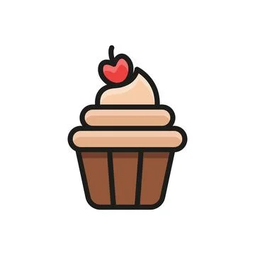 Cupcake icon vector design templates simple and modern 스톡 일러스트