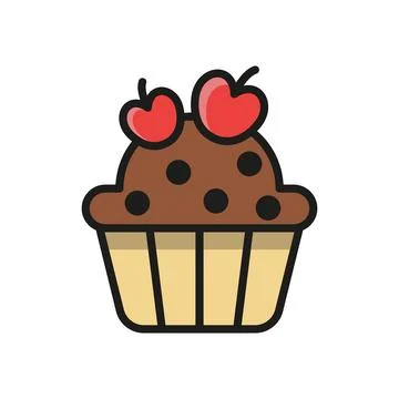 Cupcake icon vector design templates simple and modern Stock Illustration