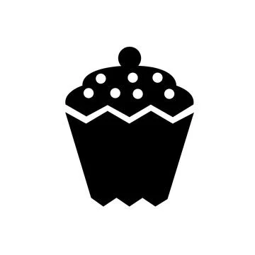 Cupcake icon vector illustration symbol Isolated template. Stock Illustration