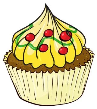 A cupcake Stock Illustration
