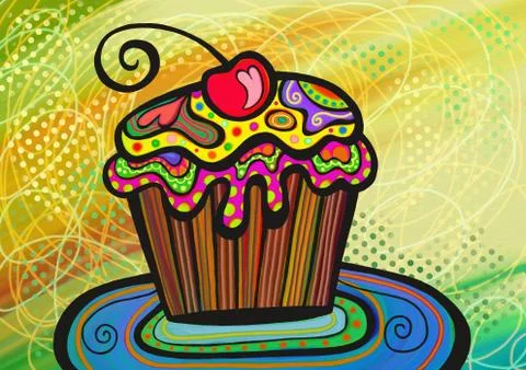 Cupcake Stock-Illustration