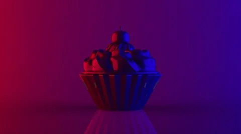 Cupcake isolated 3d image Stock Illustration