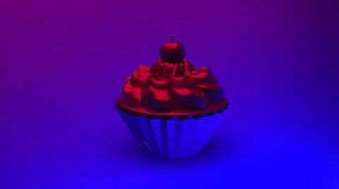 Cupcake isolated 3d image Stock Illustration
