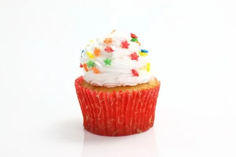 Cupcake isolated in white background Stock Photos
