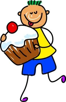 Cupcake Kid Stock-Illustration