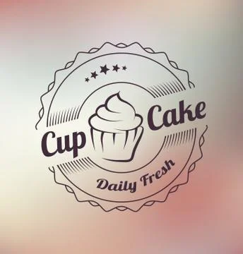 Cupcake label vector Stock Illustration
