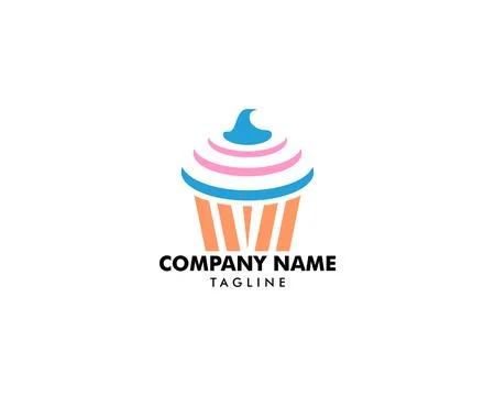 Cupcake logo template Stock Illustration