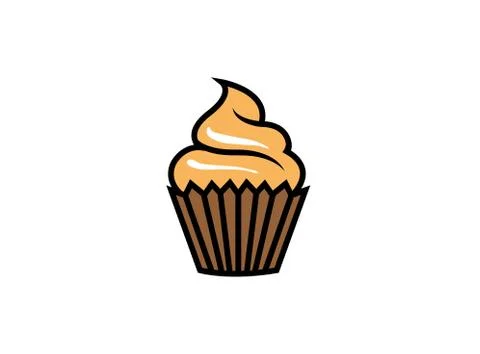 Cupcake logo vector Stock Illustration