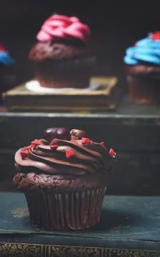 Cupcake with Mini-Hearts Foto stock