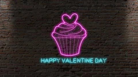Cupcake with mini hearts Stock Photos