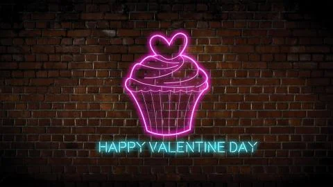 Cupcake with mini hearts Stock Photos