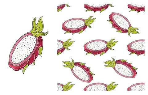 Cupcake, muffin. Set of element and seamless pattern Illustrazione stock