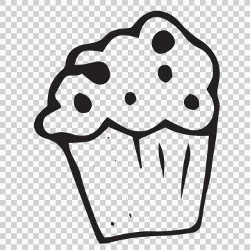 Cupcake over white background Ilustração Stock