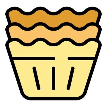 Cupcake paper cup baking muffin mold liner case wrapper icon Stock Illustration