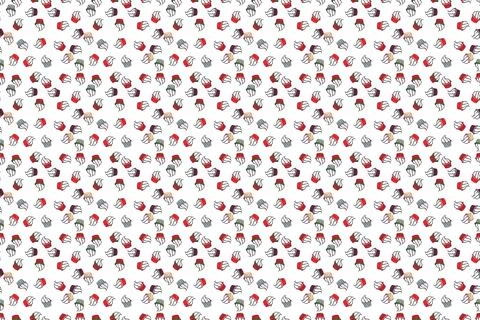 Cupcake pattern background. Raster illustration. Muffin. Happy birthday cupcake Illustrazione stock