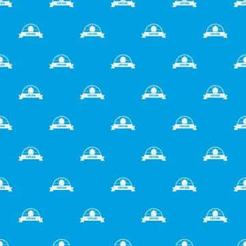 Cupcake pattern seamless blue Illustrazione stock