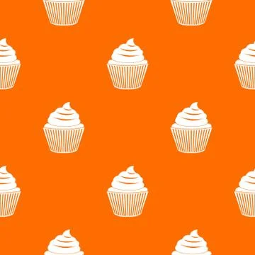 Cupcake pattern seamless Illustrazione stock