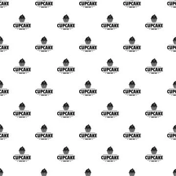 Cupcake pattern seamless Illustrazione stock