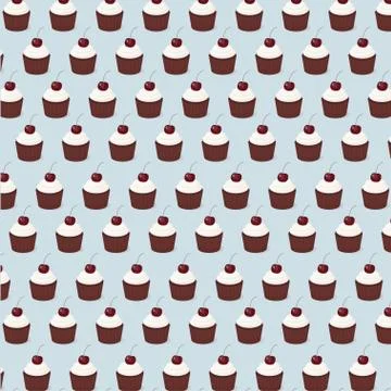 Cupcake pattern seamless vector Stock-Illustration