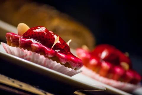 Cupcake on a plate Stock Photos