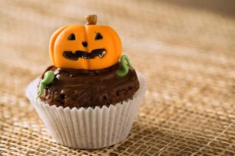 Cupcake pumpkin Stock-Fotos