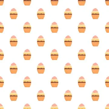 Cupcake seamless pattern creating sweet dessert background 스톡 일러스트