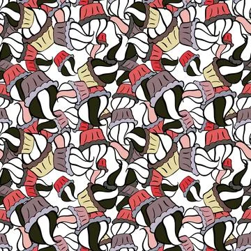 Cupcake seamless pattern. Vector illustration. Wrapping paper. Cute birthday bac Stock Illustration