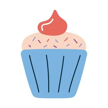 Cupcake sweet bakery Stock Illustration