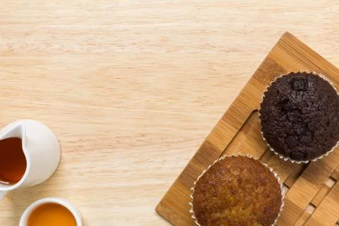 Cupcake for Tea Break / Cupcake Background Stock Photos