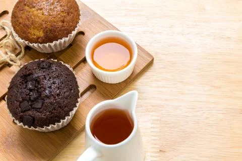 Cupcake for Tea Break / Cupcake Background Stock Photos