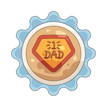 Cupcake with the text Number One Dad Stock Illustration