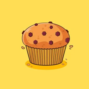 Cupcake topping chocolate chips vector Illustration Stock Illustration