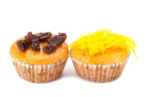 Cupcake with topping Stock Photos