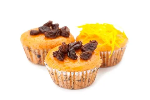 Cupcake with topping Stock Photos