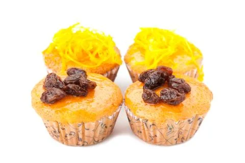 Cupcake with topping Stock Photos