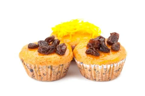 Cupcake with topping Stock Photos