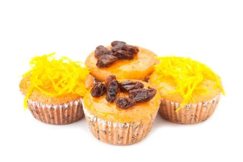Cupcake with topping Stock Photos