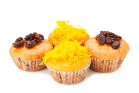 Cupcake with topping Stock Photos
