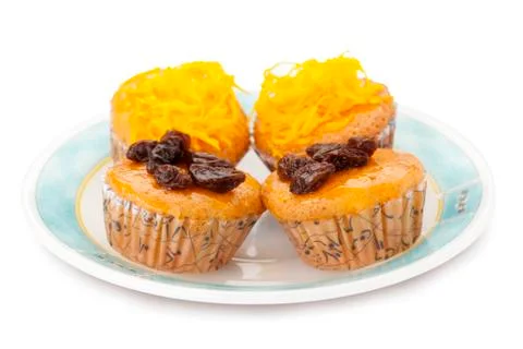 Cupcake with topping Stock Photos